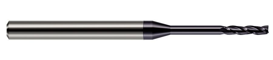 Picture of Harvey Tool 13635-C3 Dia 0.035 LOC 0.1750 OAL2.50 End Mill Standard Flute Standard Helix Carbide AlTiN Single End Square Sharp